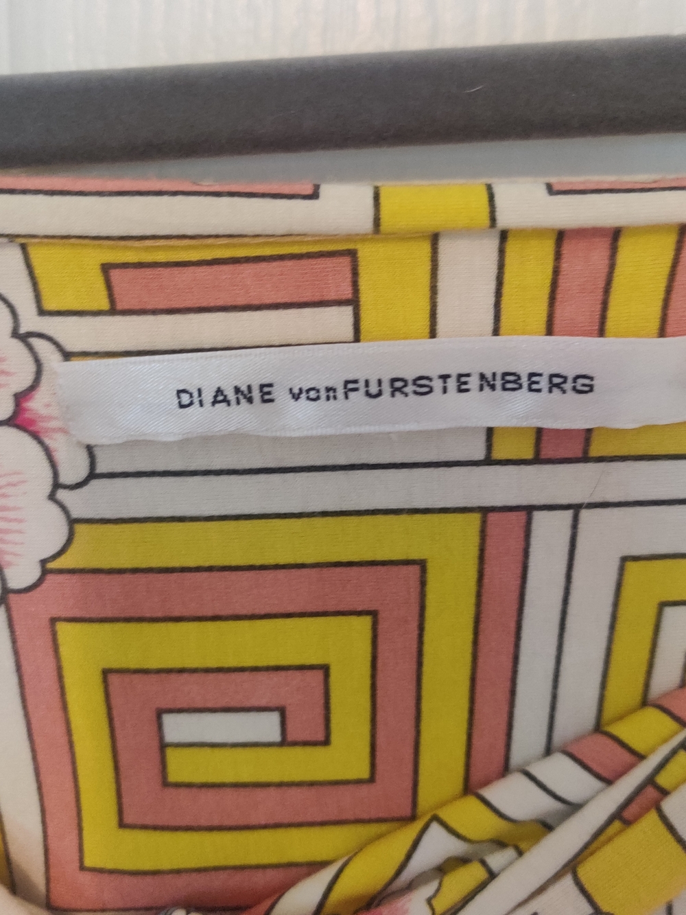 Diane Von Furstenberg Pink and Yellow Layered Asymmetrical Ruffle Skirt - Picture 4 of 5